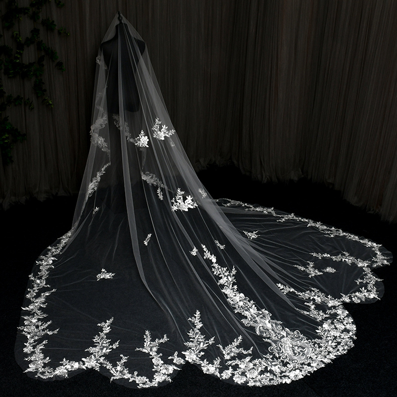 Bridal Wedding Veil Korean Style Long with Large Train One-Piece Sequin Main Wedding Veil Hotel Stage Wedding Bridal Wedding Veil Korean Style Long with Large Train One-Piece Sequin Main Wedding Veil Hotel Stage Wedding