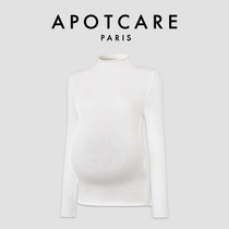 French APOTCARE maternity wear autumn and winter base layer warm inner layer knitted stretch sweater autumn and winter wear