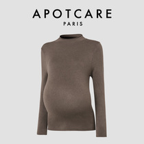 French APOTCARE maternity wear autumn and winter base layer warm inner layer knitted stretch sweater autumn and winter wear