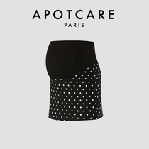 French APOTCARE maternity wear autumn polka-dot casual hip-covering A-line skirt belly-supporting black skirt