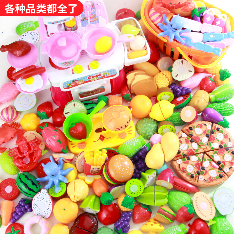 Children Cut Fruit Toys Dress Home Wine Kitchen Combined Vegetable Baby Boy Girls Cut Cheesecake Suit