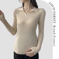 French LOUIS OAKLEY French maternity wear spring and autumn fashionable sweet slim sweater casual top for women