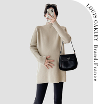 French LOUIS OAKLEY French maternity wear autumn and winter style lazy style loose large size bottoming long-sleeved sweater