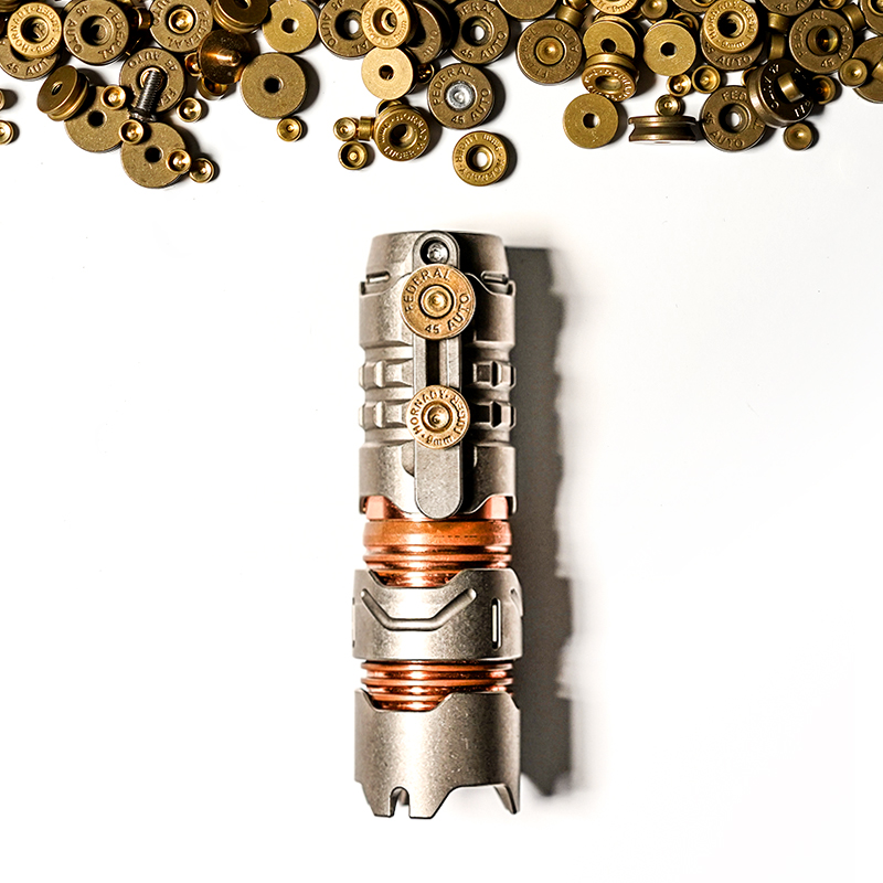 American steel flashlight with edc cutter hardware accessories fastener bullet shell screws