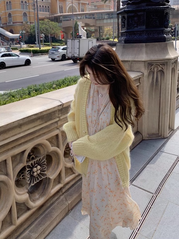 Very Elegant Mohair Knit Cardigan Jacket for Autumn and Winter, High-End, Versatile, Loose, Lazy, Soft and Cozy Sweater for Women Very Elegant Mohair Knit Cardigan Jacket for Autumn and Winter, High-End, Versatile, Loose, Lazy, Soft and Cozy Sweater for Women