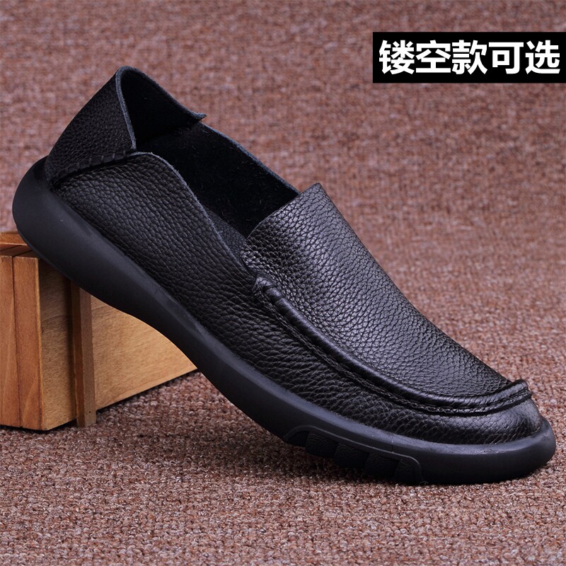Spider King Official Web Tags Foreign Trade Men's Shoes Spring Summer Real Leather Business Casual Shoes Monolayer Cow Leather Soft Bottom Breathable