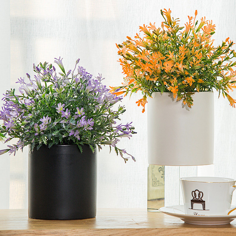 Norse simple simulation green plant potted decoration interior living room simulation flower fake flower ornaments dining table flower silk flower decoration