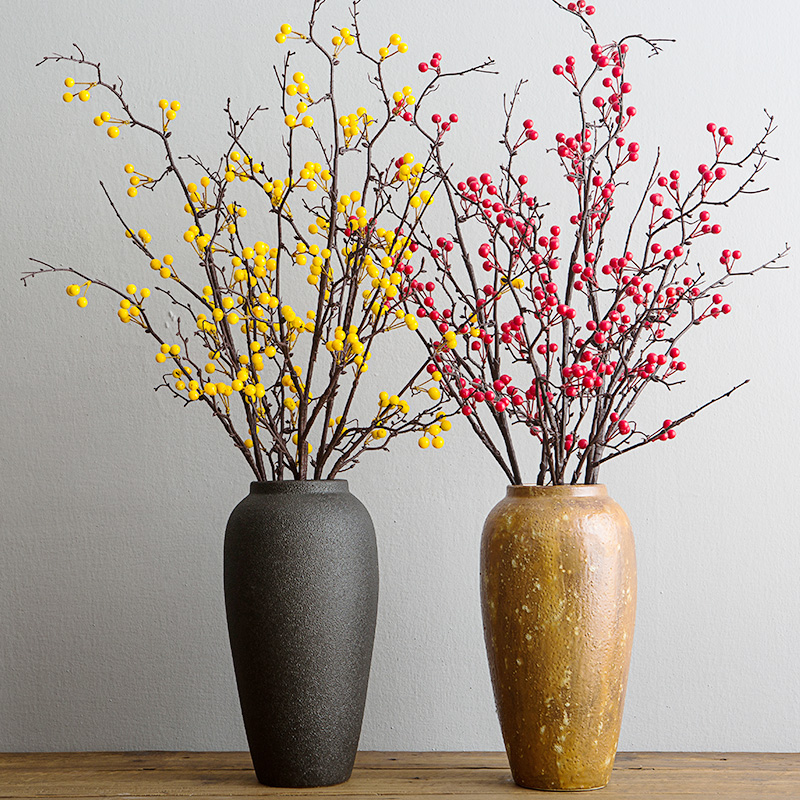 Berries Emulation Flower Bouquet Home Living Room Fake Flower Pendulum Pieces Table Tea Table Indoor Flower Arrangement Decorations Floral Furnishing