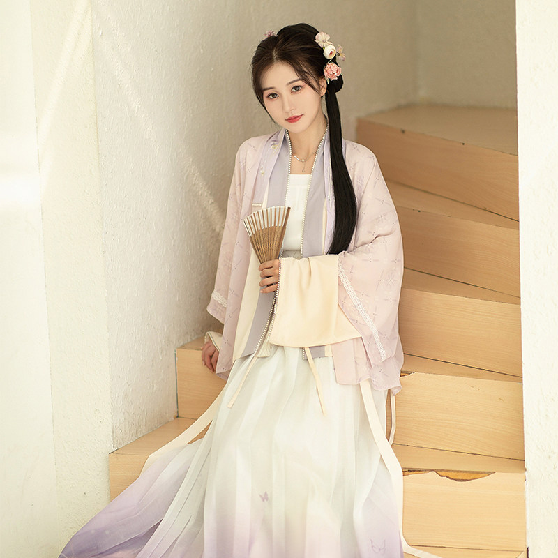 Kyung Xia tears: A foam of Ming Short to the cardio fold dress original and the original improved Han clothing female autumn tide