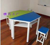 Customized free splicing evening nurseries round art painting table color combination Table Table and Chair modern hexagonal trapezoid