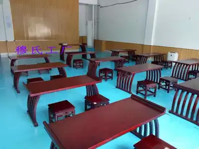 Customized tutorial class table and chair Chinese school table saddle stool simple saddle table training table desk desk