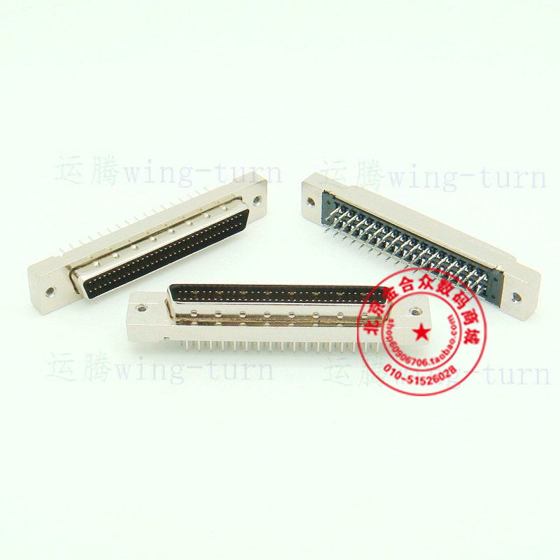 SCSI 68 pin in-line male MDD68 male plug board 180 degree DB type 68 male in-line welded plate male