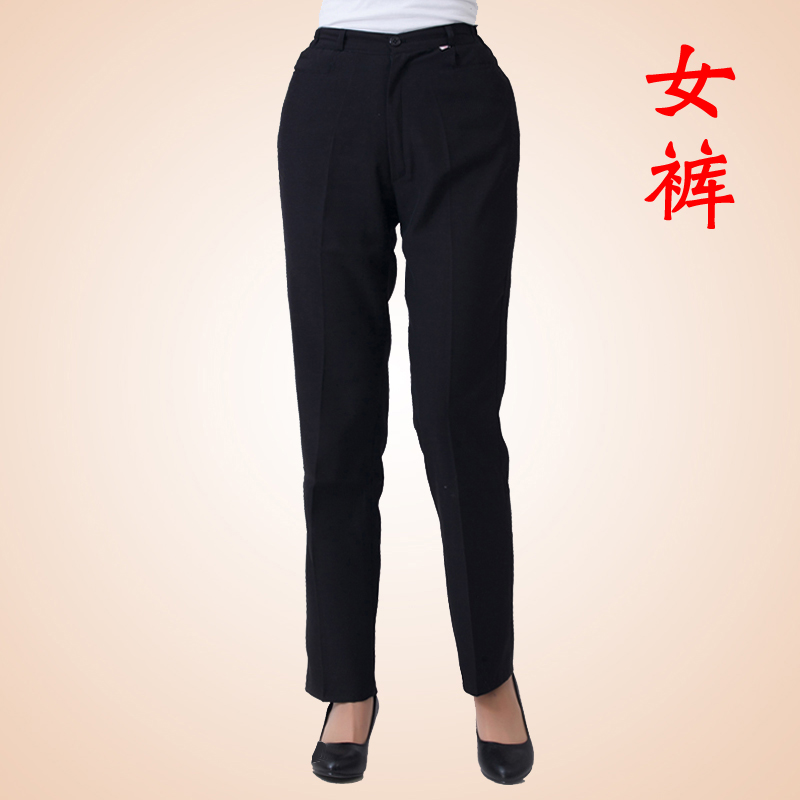 McDonald quần Restaurant làm việc phụ nữ Summer Đen Dịch vụ Nhân viên mặc quần áo để làm việc Straight Pants Tight