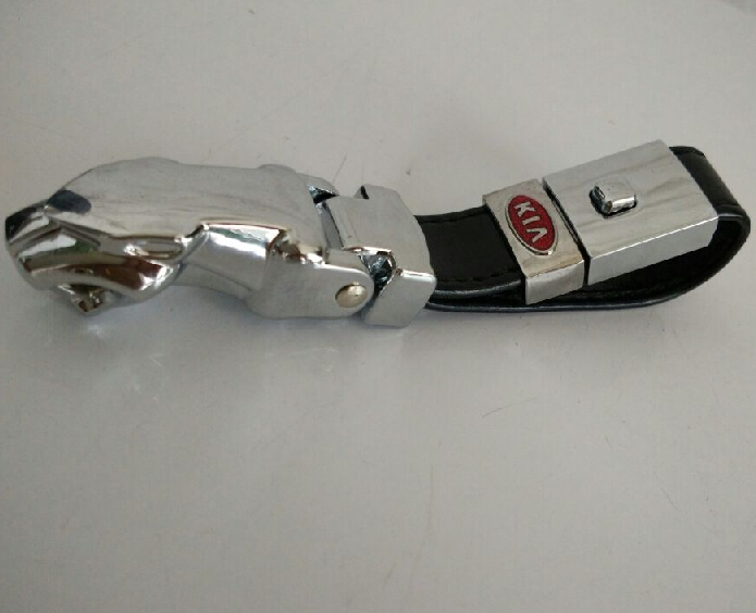 KIA special spoon buckle plated ultra bright tiger head key button KIAlogo tiger head automatic buckle key buckle