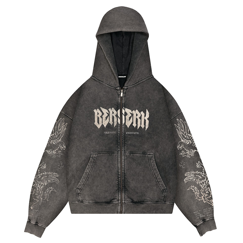 "Bae -fighter Jianfeng Legend Mad Warrior Berserk Anime Cartoon Wash, Old Hooded Cover Jacket" -> "Куртка с капюшоном древний стиль Бэй - боец Джианфэн легенда безумный воин Берсерк аниме мультфильм стирка, старая надетая куртка"