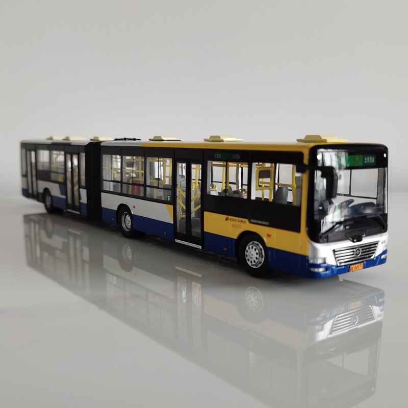 Beijing Bus Model Dahuangqian 1:64 Dd6180S01 Route 52 Brand New in Stock  Free Shipping