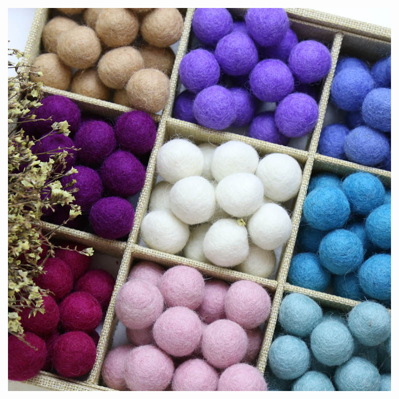 23mm handmade wool felt felt ball ball ball DIY jewelry material solid felt hair clothing everlasting flower bouquet