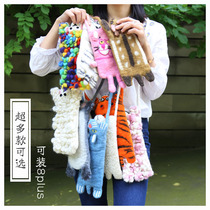  Nepal handmade creative coin purse wool felt bag mobile phone bag 8p wool animal bag Rainbow soft cute