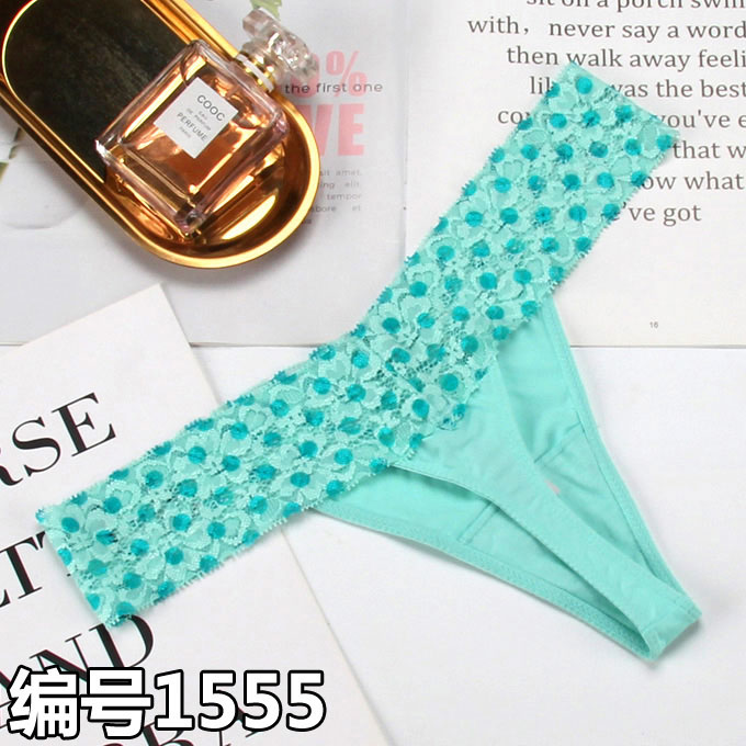 Châu âu và Hoa Kỳ T quần ice lưới sợi sexy ren trong suốt rỗng thông qua các eo thấp không có dấu vết kích thước lớn cotton 裆 字 từ đồ lót phụ nữ