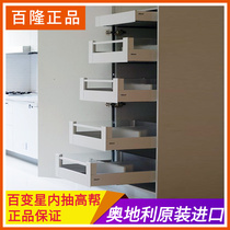 Imported blum high cabinet with high-top Blum riding pump snack cabinet Variety Star full pull-out damping drawer track
