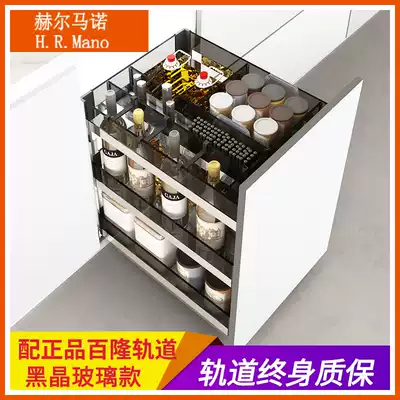 Integral cabinet pull basket kitchen seasoning pull basket blum damping track? Car seasoning basket drawer style dressing basket