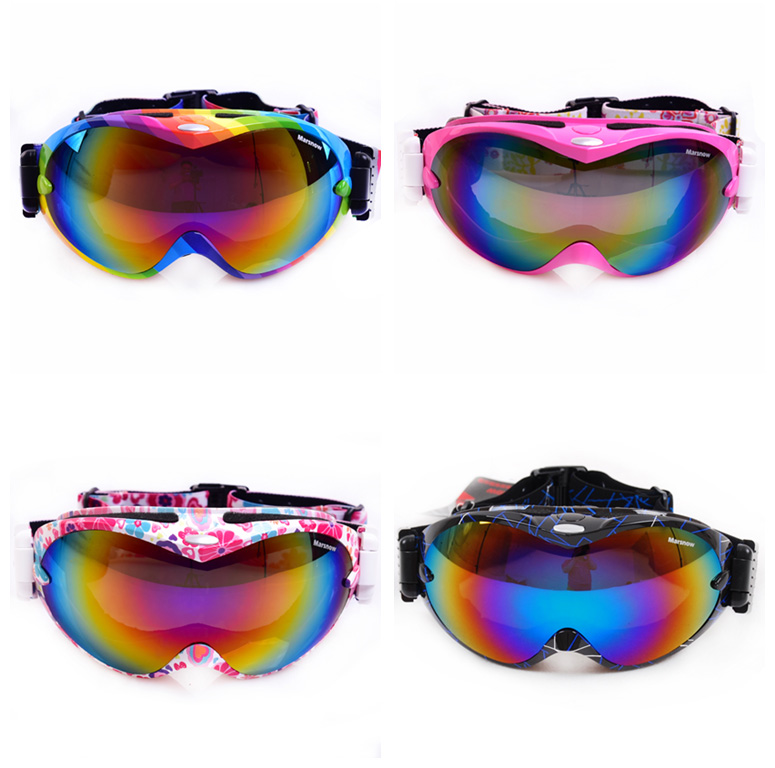 Adult double ski glasses for men and women with wind-proof spherical ski glasses double anti-fog glasses