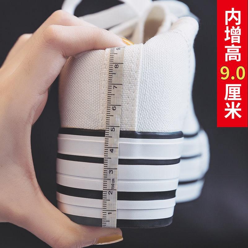 Shoes for Women, Height-Increasing for Petite Figures, 9cm Canvas Shoes, Versatile Black Cloth Shoes for Spring, Casual Thick-Soled Platform Shoes Shoes for Women, Height-Increasing for Petite Figures, 9cm Canvas Shoes, Versatile Black Cloth Shoes for Spring, Casual Thick-Soled Platform Shoes