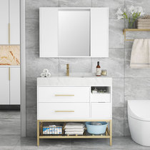 Integrated bath cabinet floor style Nordic washroom washing washstand Marble Washbasin Cabinet Combined Feng Shui Mirror