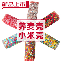 Cotton coarse cloth pillowcase full buckwheat leather pillow core height adjustable cervical pillow single rectangular neck pillow