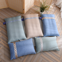 Full buckwheat pillow detachable water washing cotton pillow case single adult low pillow cotton bitter buckwheat sleep neck pillow
