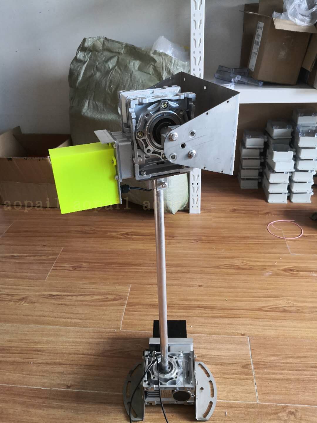 DC Biaxial Tripod Head Heavy DC Holder Sun Automatic Tracking Platform 12V Biaxial Mechanical Platform Load