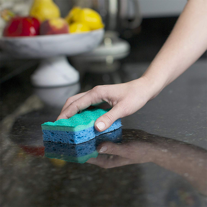 Kitchen cleaning and dishwashing wood pulp sponge wipe block scouring pad double-sided thickened brush pot brush bowl artifact nano magic wipe