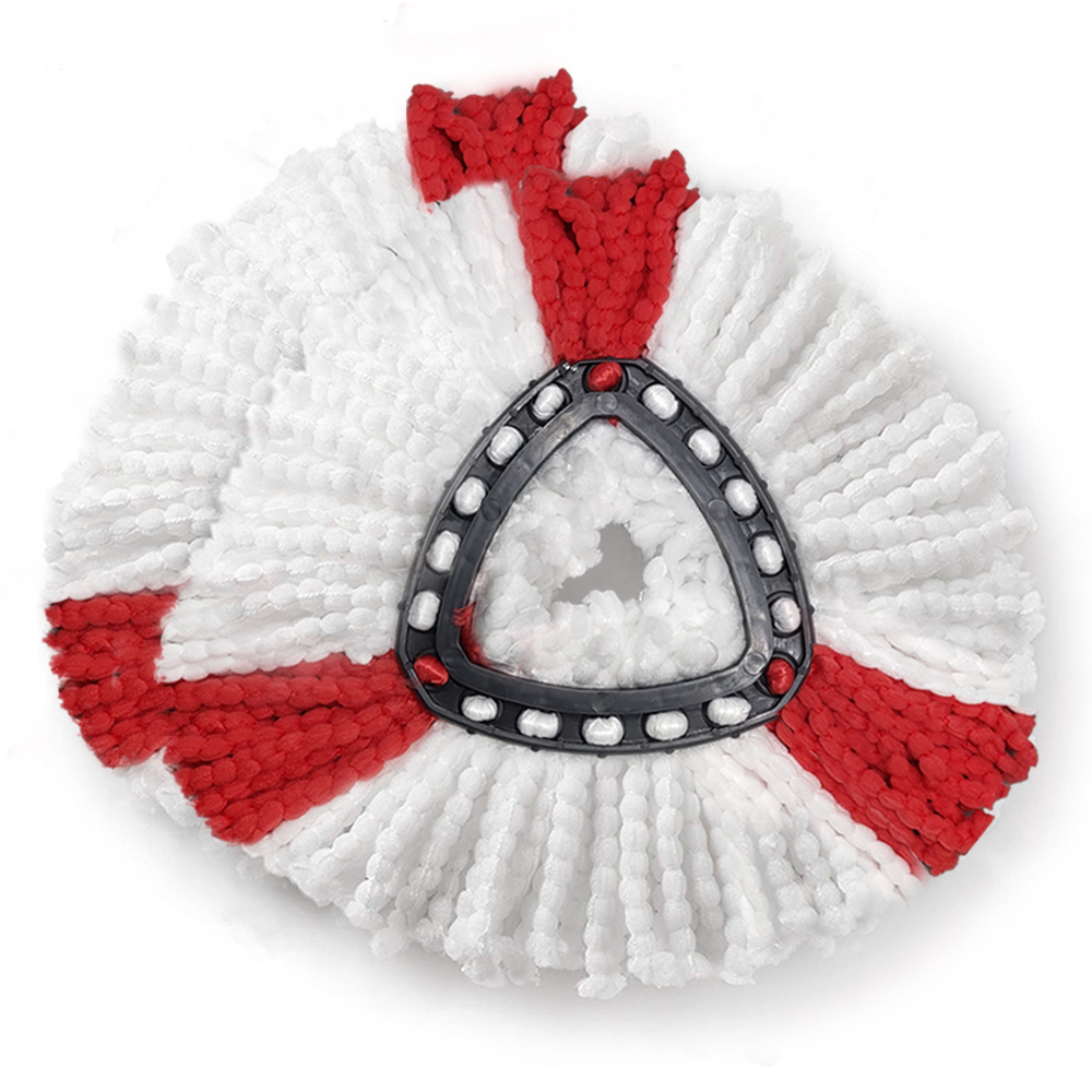 Suitable for o-cedar cotton yarn mop replacement cloth micro force up household water-absorbing triangle non-pure cotton rotating mop head