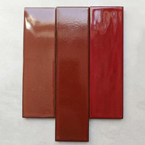 Retro Vin Red Strip Brick Art Wall Tile Bar Restaurant Red Vertical Bar Kiln Glazed Face Handmade Brick