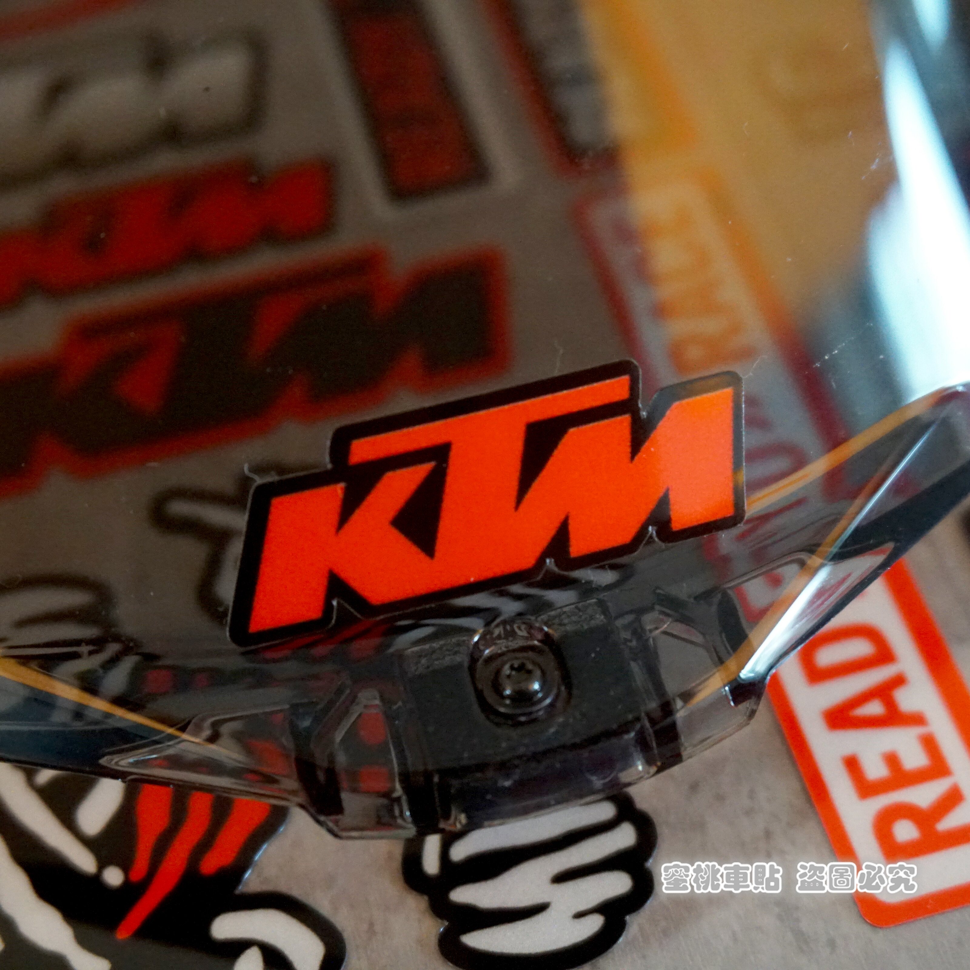 Наклейка на мотоцикл ktm duke390 rc390 790 890 1290 1090 改装镜片贴 头盔装饰贴纸 Respect