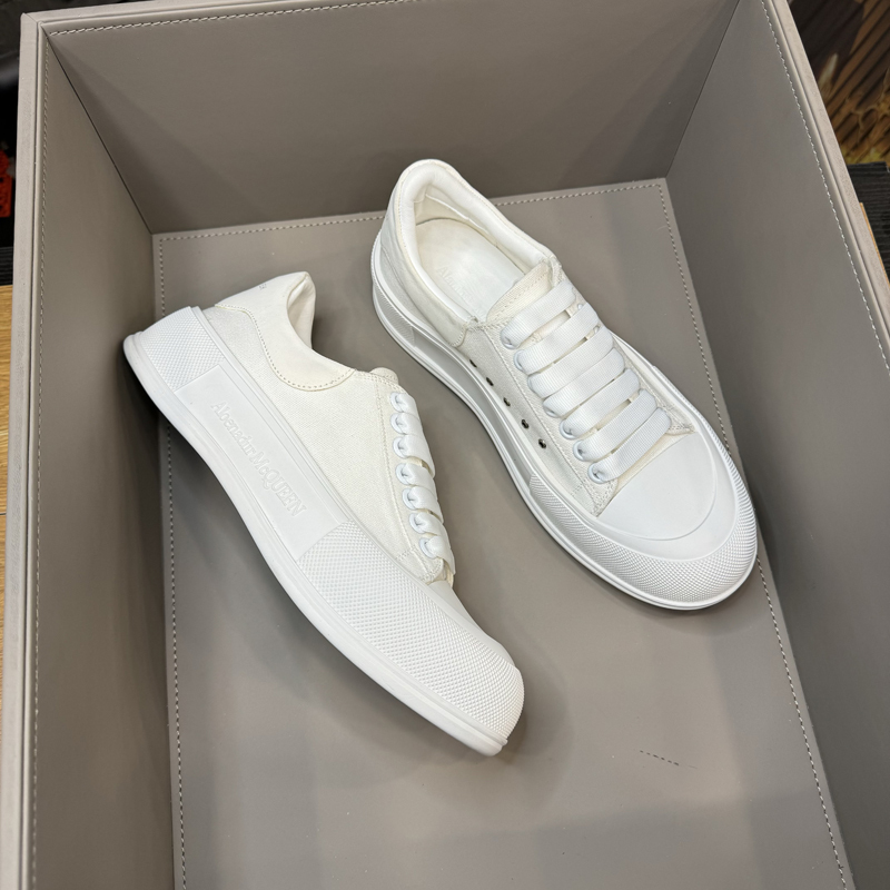 European Style White Sneakers for Men 2026 Spring/Summer New Biscuit Shoes Genuine Leather Platform Versatile Casual Canvas Shoes Sneakers