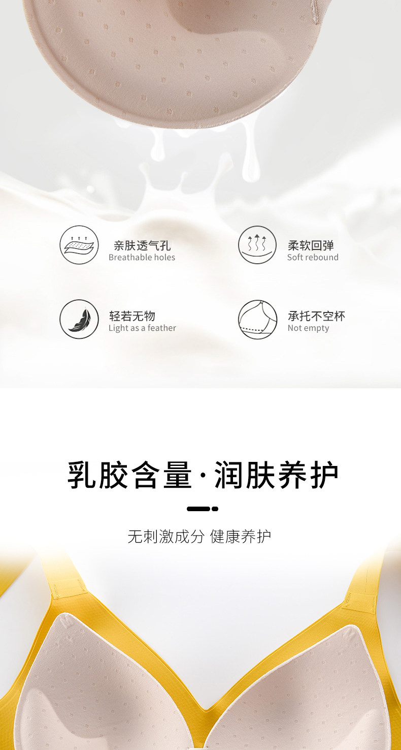 无痕美背可调节乳胶内衣无钢圈文胸 图5
