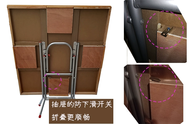 Bàn tay ramie gỗ rắn nhà mạt bàn gấp bàn cờ vua nhà đơn giản bàn mạt chược - Bàn