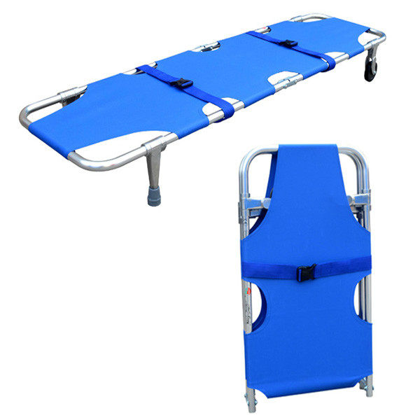 Multifunctional thickening folding stretcher bed high-strength aluminum alloy folding stretcher medical home stretcher simple stretcher