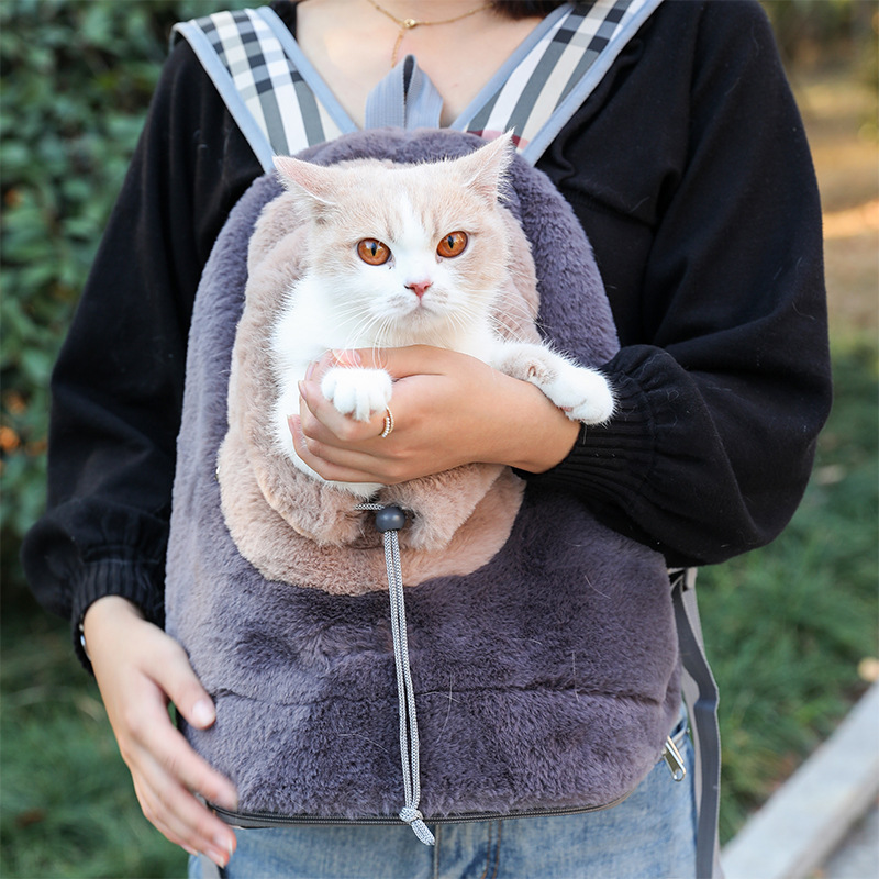 Environmentally friendly cat with open shoulder pet pack portable breathable dog cat bag