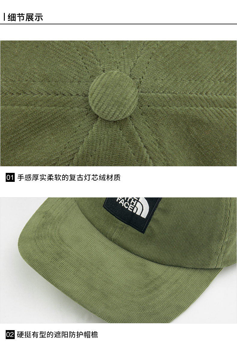TheNorthFaceUE North Hat Đàn ông và Phụ nữ Mũ thể thao ngoài trời Nhãn hiệu ngoài trời Nhãn đen Mùa đông | 3VPP nón bảo hiểm lưỡi trai