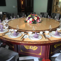 Hotel electric Round Table Table 20 people 15 restaurant table and chair combination electric turntable automatic rotating table