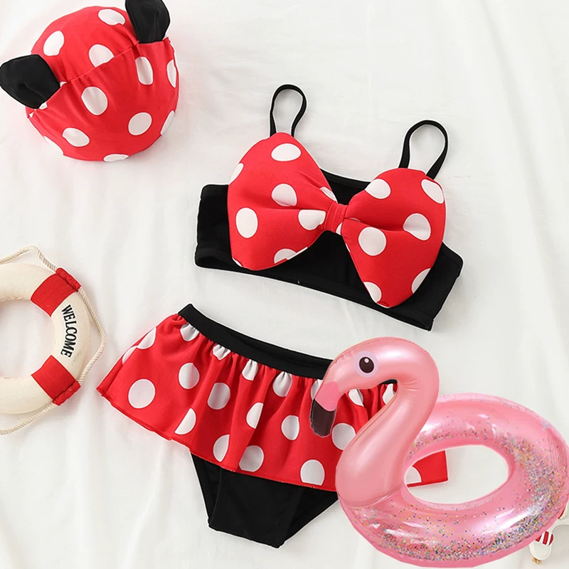 Children's cute swimwear, split skirt