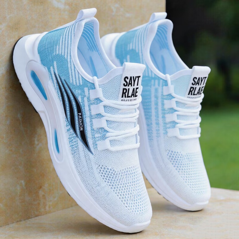 Qiao Zhou Thin Shoes for Men, New Summer Men's Shoes, Hollow Mesh Breathable Sneakers, Soft Sole Non-Slip Men's Shoes