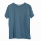 2024 Spring and Summer Thin New Style Slim Round Neck Versatile Good-looking Stretch Thin CHIC Haze Blue Short Sleeve T-Shirt Women's Undershirt