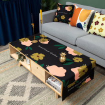 Nordic style geometric light luxury coffee table cover cloth water-proof thick cotton and linen rectangular cover towel wild living room dining room tablecloth