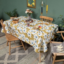 Small Zouju floral waterproof dining table cloth Nordic ins net red small round table cloth American garden tea dustproof cover cloth