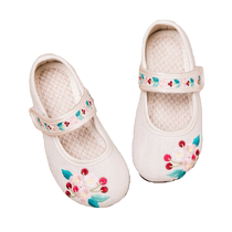 Old Beijing childrens baby cloth shoes new girls embroidered shoes dancing princess shoes ancient costumes ethnic style Hanfu shoes