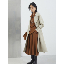 GUOE 20AW half sugar women autumn temperament casual fashion long-sleeved shirt culottes suit two-piece set women