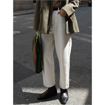 GUOE 20ss DENIM ultra retro high waist wide leg long paragraph wild white jeans women straight loose